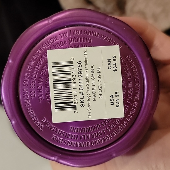Starbucks 2022 Purple Ribbed Stainless Steel Tumbler - Picture 4 of 4